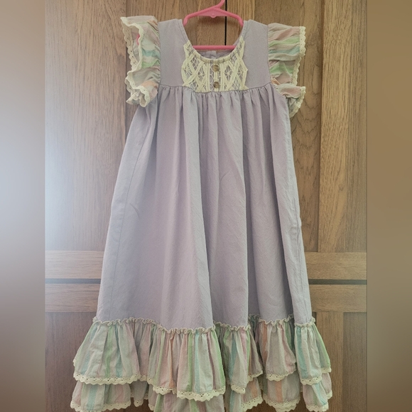 Little Prim Girls Farmhouse Style Dress.  Size 6X - Picture 2 of 10